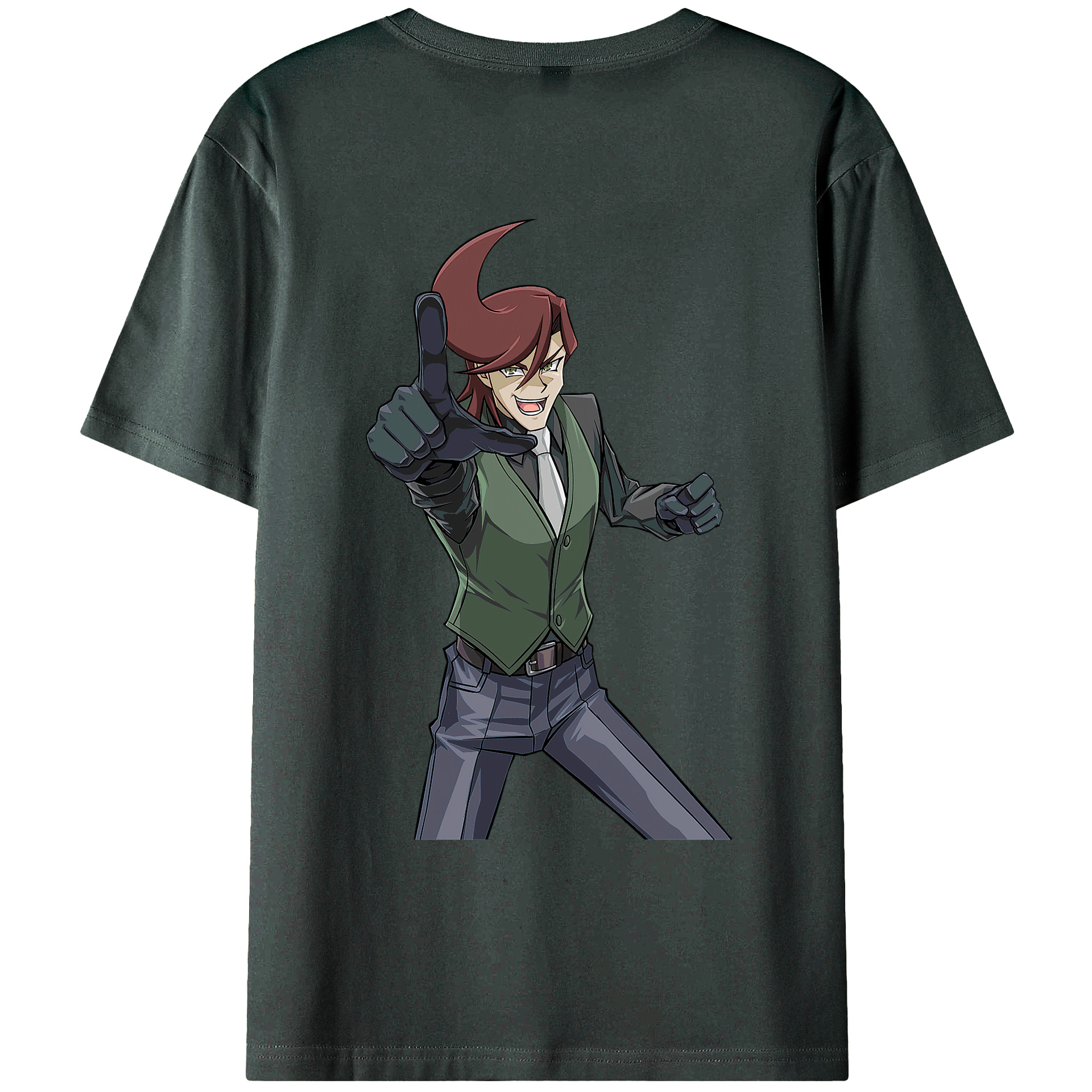 （画像用） 遊☆戯☆王 Yu-Gi-Oh! 綿100％ メンズ半袖Tシャツ（バックプリント） 通気性